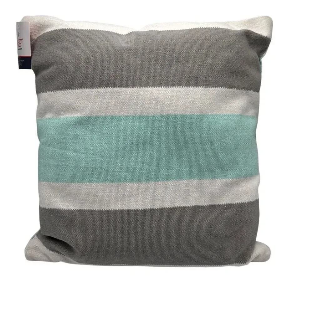 Jonathan Adler Happy Chic Decorative Throw Pillow Teal/White/Tan 20
